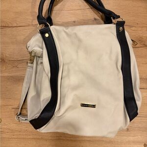 Steve Madden Black and Cream Shoulder Bag